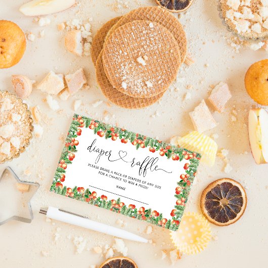 Kleine baby shower-luierkaartje informatiekaartje