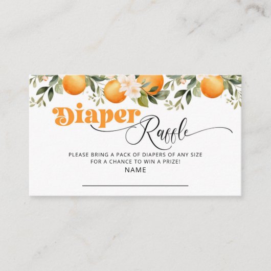 Kleine baby shower-luierkaartje informatiekaartje (Voorkant)