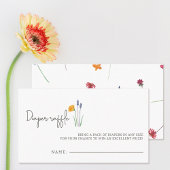 Kleine Baby shower met wilde bloem Informatiekaartje