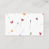 Kleine Baby shower met wilde bloem Informatiekaartje (Achterkant)