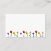 Kleine Baby shower met wilde bloem Informatiekaartje (Achterkant)