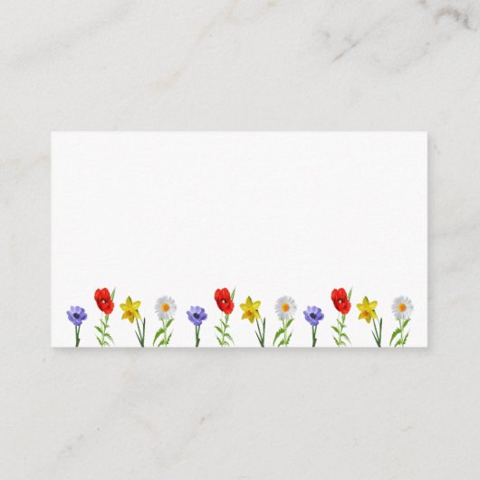 Kleine Baby shower met wilde bloem Informatiekaartje (Achterkant)