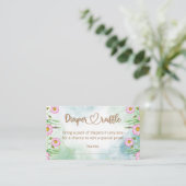 Kleine Baby shower met wilde bloem Informatiekaartje (Staand voorkant)