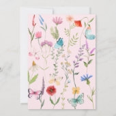 Kleine Baby shower met wilde bloemen Hartelijk dan Bedankkaart (Achterkant)