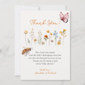 Kleine Baby shower met wilde bloemen Hartelijk dan Kaart (Voorkant)