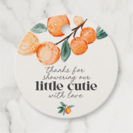 kleine baby shower oranje citrusvruchten - oormerk bedankjes labels