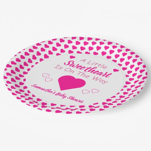 Kleine Baby shower Papieren Bordje (Gekanteld)