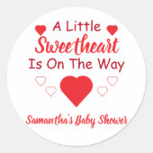 Kleine Baby shower Ronde Sticker (Voorkant)