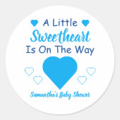 Kleine Baby shower Ronde Sticker (Voorkant)
