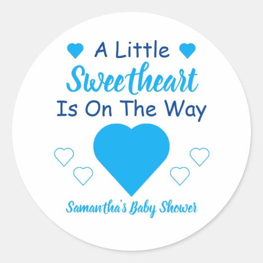 Kleine Baby shower Ronde Sticker (Voorkant)