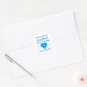 Kleine Baby shower Ronde Sticker