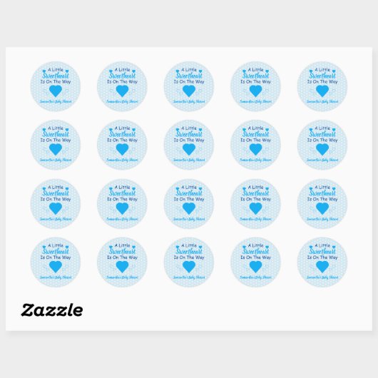 Kleine Baby shower Ronde Sticker (Vel)