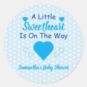 Kleine Baby shower Ronde Sticker (Voorkant)
