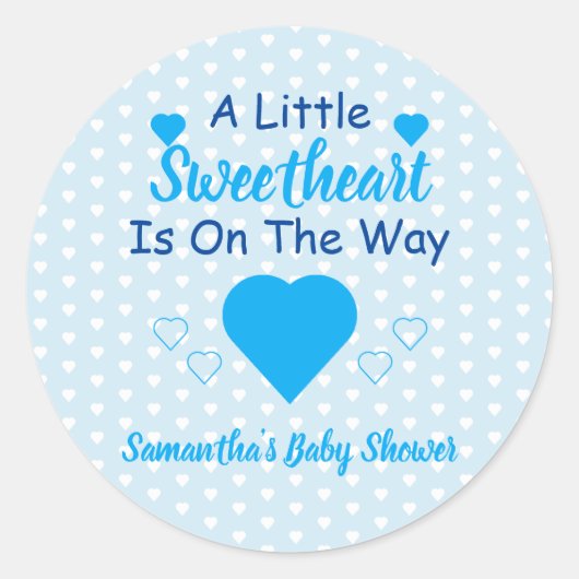 Kleine Baby shower Ronde Sticker (Voorkant)