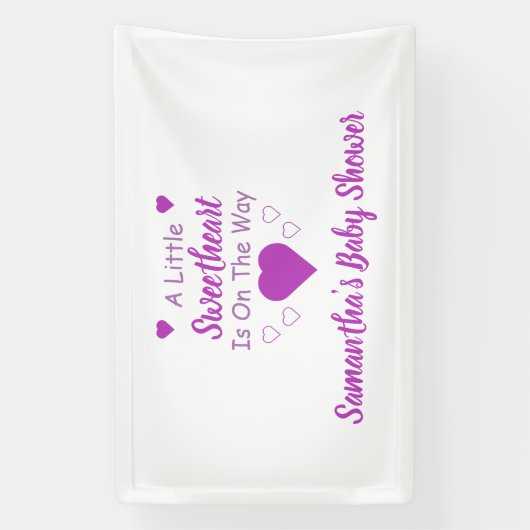 Kleine Baby shower Spandoek (Verticaal)