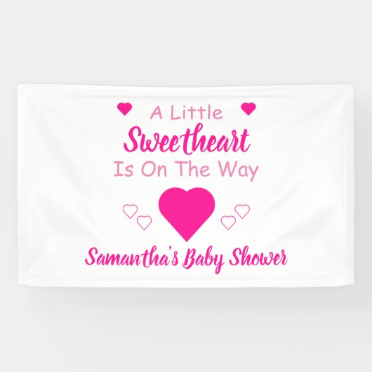 Kleine Baby shower Spandoek (Horizontaal)