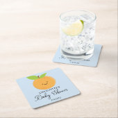 Kleine Baby shower Square Paper Onderzetter (Insitu)