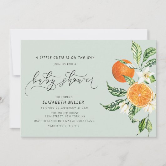 kleine baby shower uitnodiging (Voorkant)