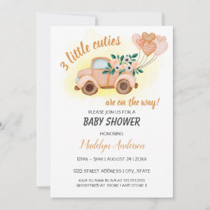 Kleine Baby shower van de Triplets van het Vracht Kaart