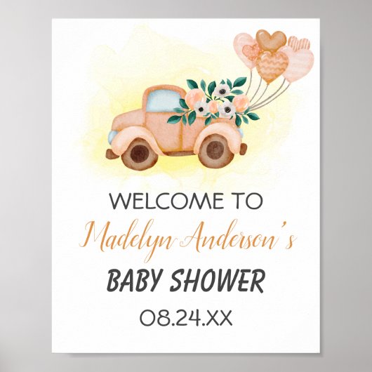 Kleine Baby shower van de  Triplets van het Vracht Poster (Voorkant)