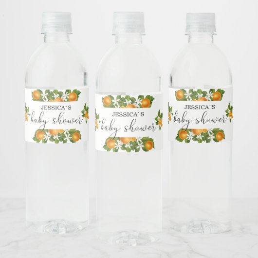 Kleine baby shower waterfles etiket (Flessen)