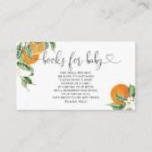 Kleine baby showers boeken voor baby informatiekaartje (Voorkant)