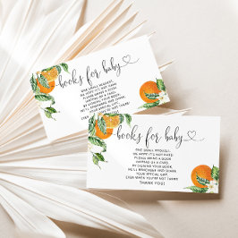 Kleine baby showers boeken voor baby informatiekaartje
