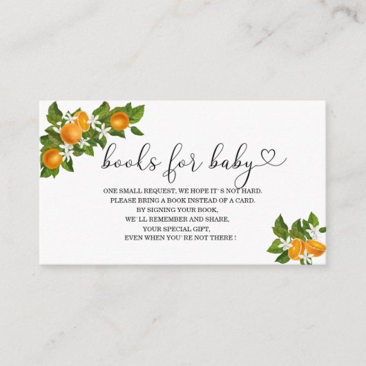 Kleine baby showers boeken voor baby informatiekaartje (Voorkant)