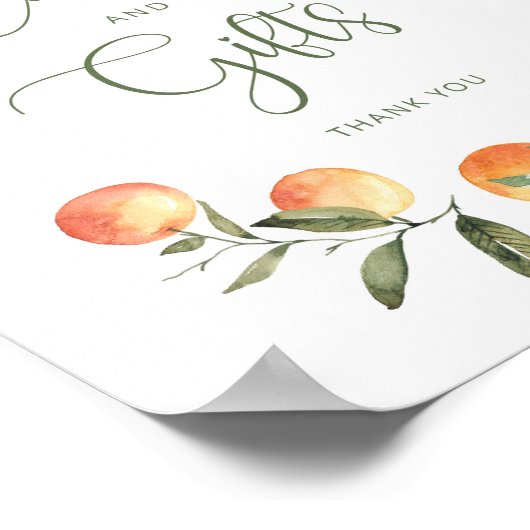 Kleine baby showers kaarten en cadeaubonborden poster (Hoek)