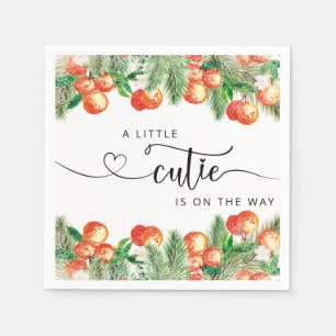 Kleine baby showers met zelfgroene bomen servet