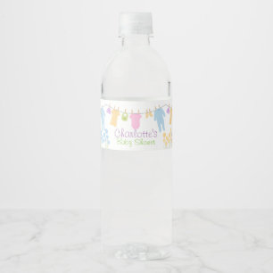 Kleine Baby showers Waterfles Etiket