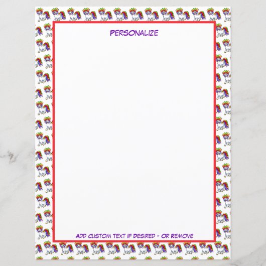 Kleine Baby unicorn regenboogkleur bevestigen (Voorkant)