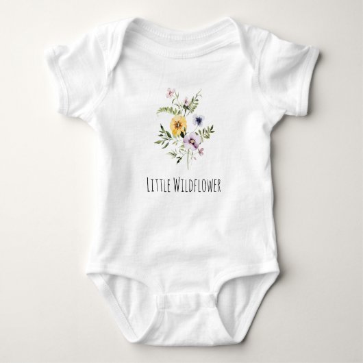 Kleine Baby van Baby van wilde bloemen Romper (Voorkant)