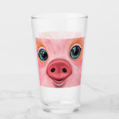 Kleine Baby Varken Glas Glimlach - Grappig (Voorkant)