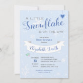 Kleine babybabybabydoucheuitnodiging met sneeuwvlo kaart (Voorkant)