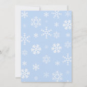 Kleine babybabybabydoucheuitnodiging met sneeuwvlo kaart (Achterkant)