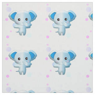 Kleine babyblauwe olifant stof