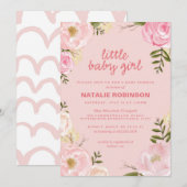 kleine babymeisjes - doucheuitnodigingen kaart (Voorkant / Achterkant)