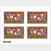 Kleine baby's bij spelen Custom promo sticker (Vel)