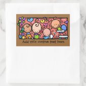 Kleine baby's bij spelen Custom promo sticker (Tas)