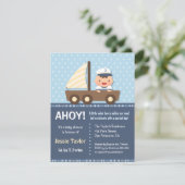 Kleine babyschoeisel met kleine verzilvermakerij kaart (Staand voorkant)