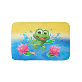 Kleine badmat Leap Frog ontwerp.