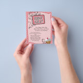 Kleine bake-verkoopbrochures, zoete roze truien flyer (Hand)
