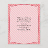 Kleine bake-verkoopbrochures, zoete roze truien flyer (Achterkant)