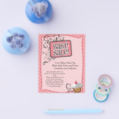 Kleine bake-verkoopbrochures, zoete roze truien flyer (Enkel)