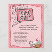 Kleine bake-verkoopbrochures, zoete roze truien flyer (Voorkant)