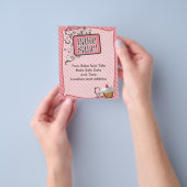 Kleine bake-verkoopbrochures, zoete roze truien flyer (Hand)