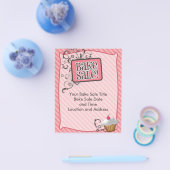 Kleine bake-verkoopbrochures, zoete roze truien flyer (Enkel)