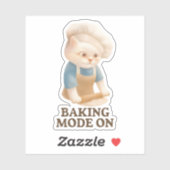 Kleine Bakker Kat: Knus Morgen Kneedkunst Sticker (Vel)