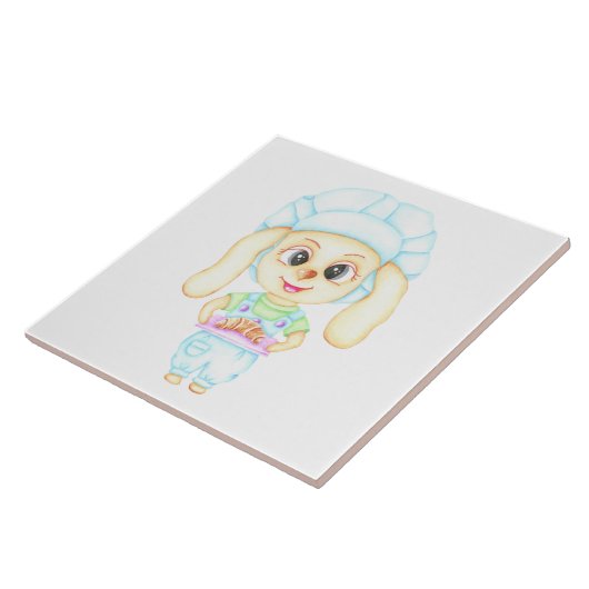 Kleine bakker tegeltje (Zijkant)